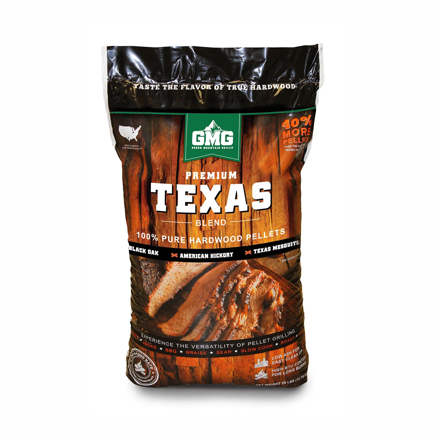 GMG Premium Texas Blend Pellets 12,7 kg – Pellets för kraftfull BBQ-smak