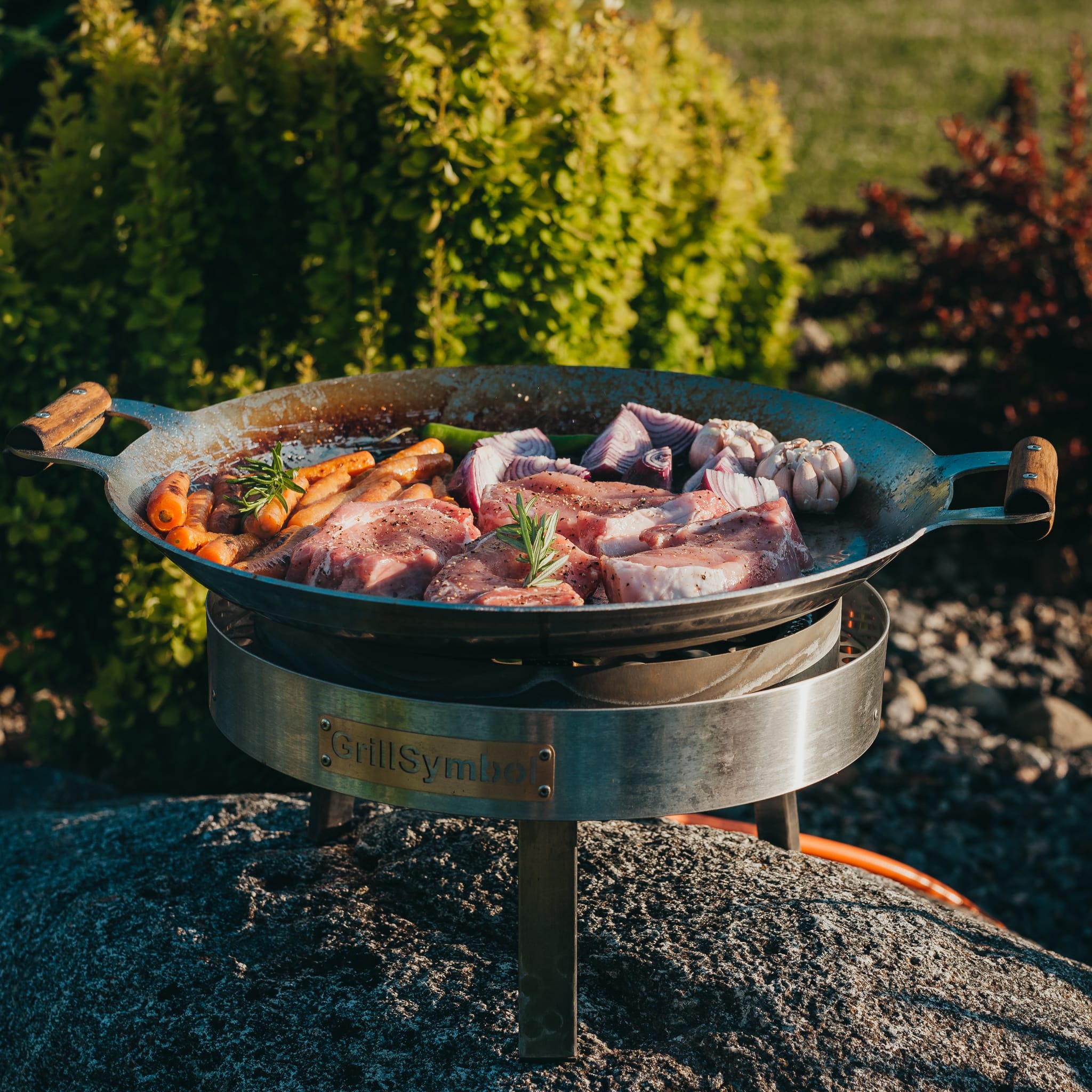 GrillSymbol stekhäll gasol PRO-460 inox, ø 46 cm (Gratis överdrag och skyddspåse), bild 2