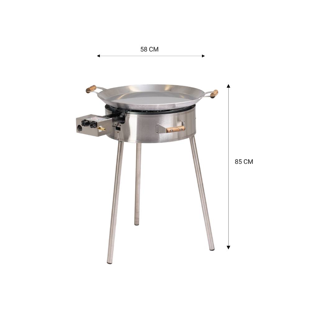 GrillSymbol Stekhäll Gasol PRO-580 Inox – Rostfri stekhäll för 12–20 portioner, bild 2